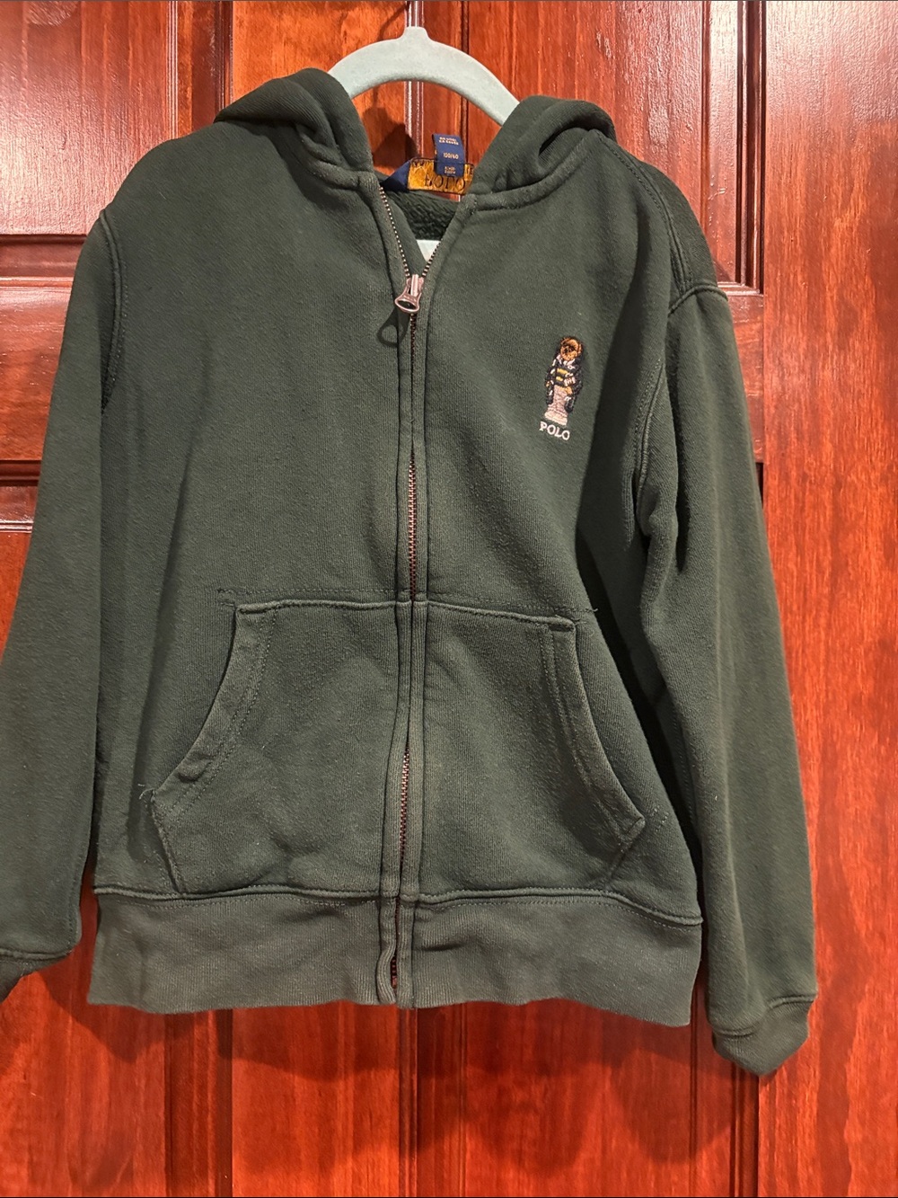 Polo by Ralph Lauren Kids Dark Olive Green Hooded Zip Fleece